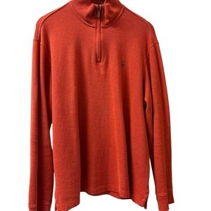 Polo Men’s Large Orange Half-Zip Seater Pullover